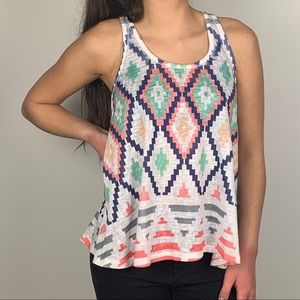 Gage USA Colorful Diamond Tight Knit Tank Top
